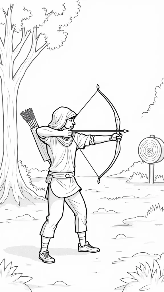 coloriages de tir à l’arc